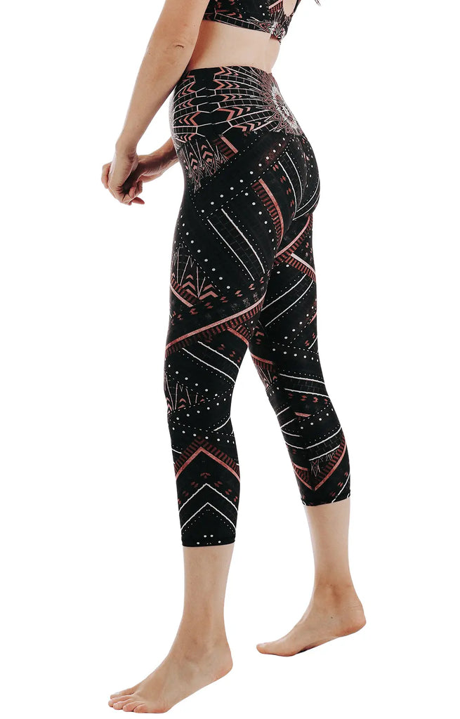 Humble Warrior Printed Yoga Crops by Yoga Democracy Yoga Democracy