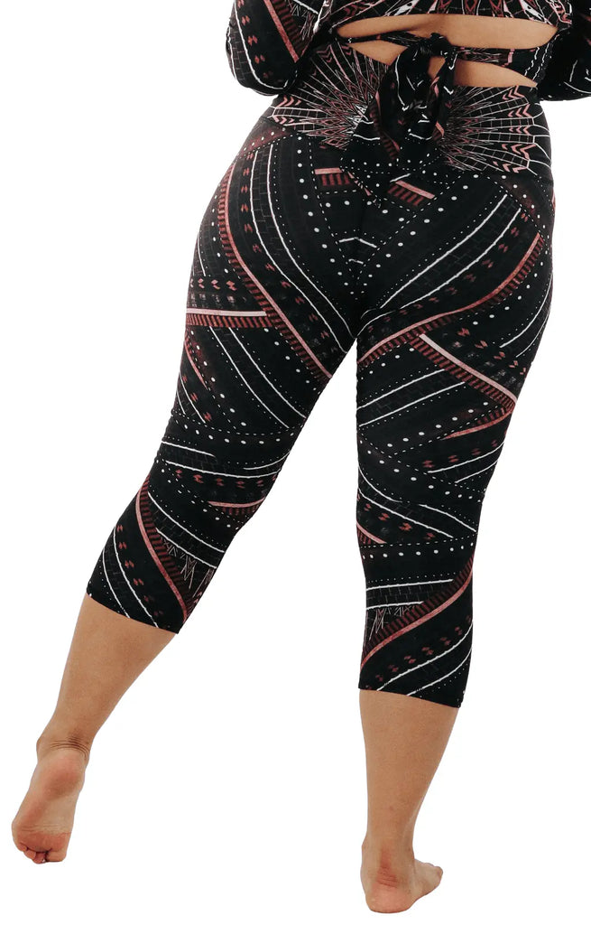 Humble Warrior Printed Yoga Crops by Yoga Democracy Yoga Democracy