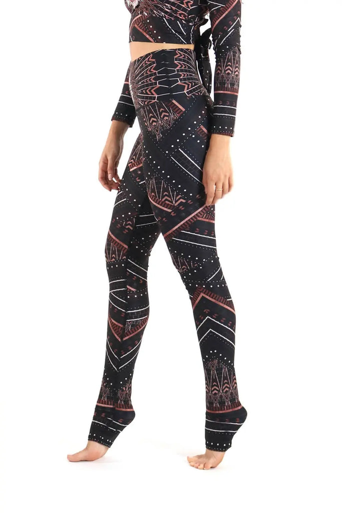Humble Warrior Printed Yoga Leggings by Yoga Democracy Yoga Democracy
