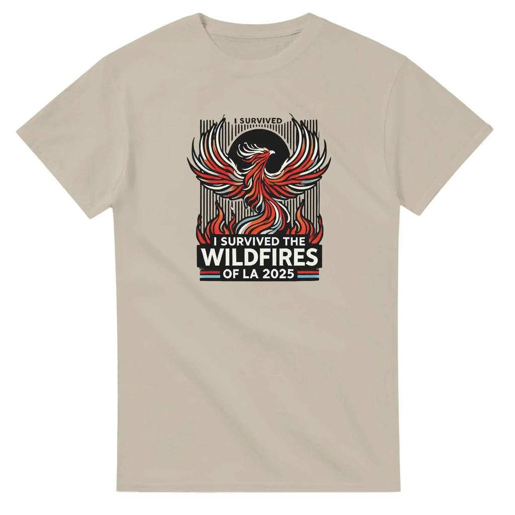 I Survived The Wildfires of LA Heavyweight Unisex Crewneck T-shirt - Ladiesse