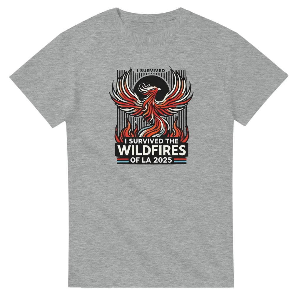 I Survived The Wildfires of LA Heavyweight Unisex Crewneck T-shirt - Ladiesse