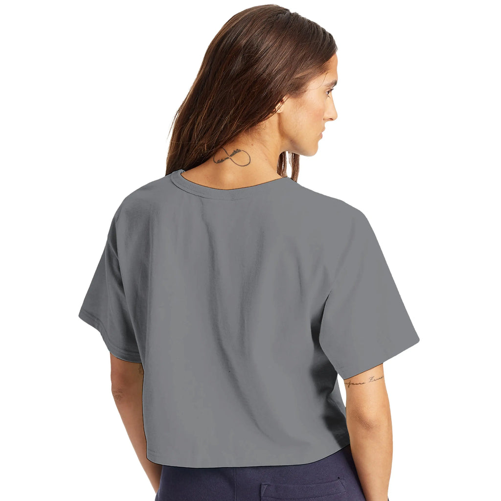 I Survived the Wildfires of LA Women's Cropped Heritage Crewneck T-Shirt - Ladiesse