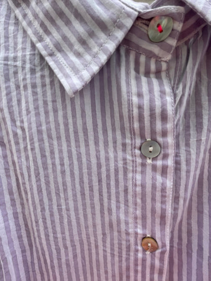 Good Boyfriend Shirt - Menswear Stripe Lavender