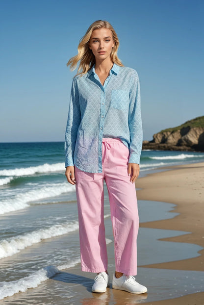 Good Boyfriend Shirt - Sunflower Overdye Robin's Egg Blue