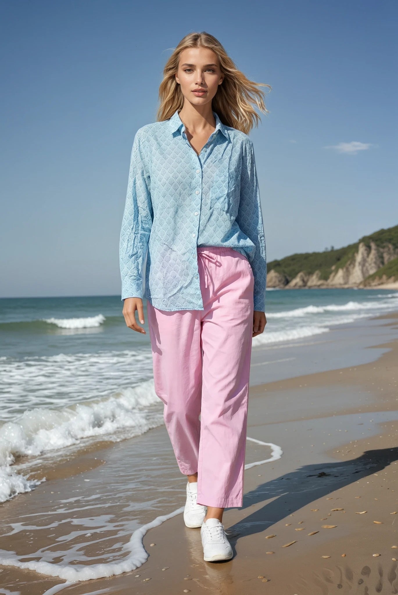 Good Boyfriend Shirt - Sunflower Overdye Robin's Egg Blue