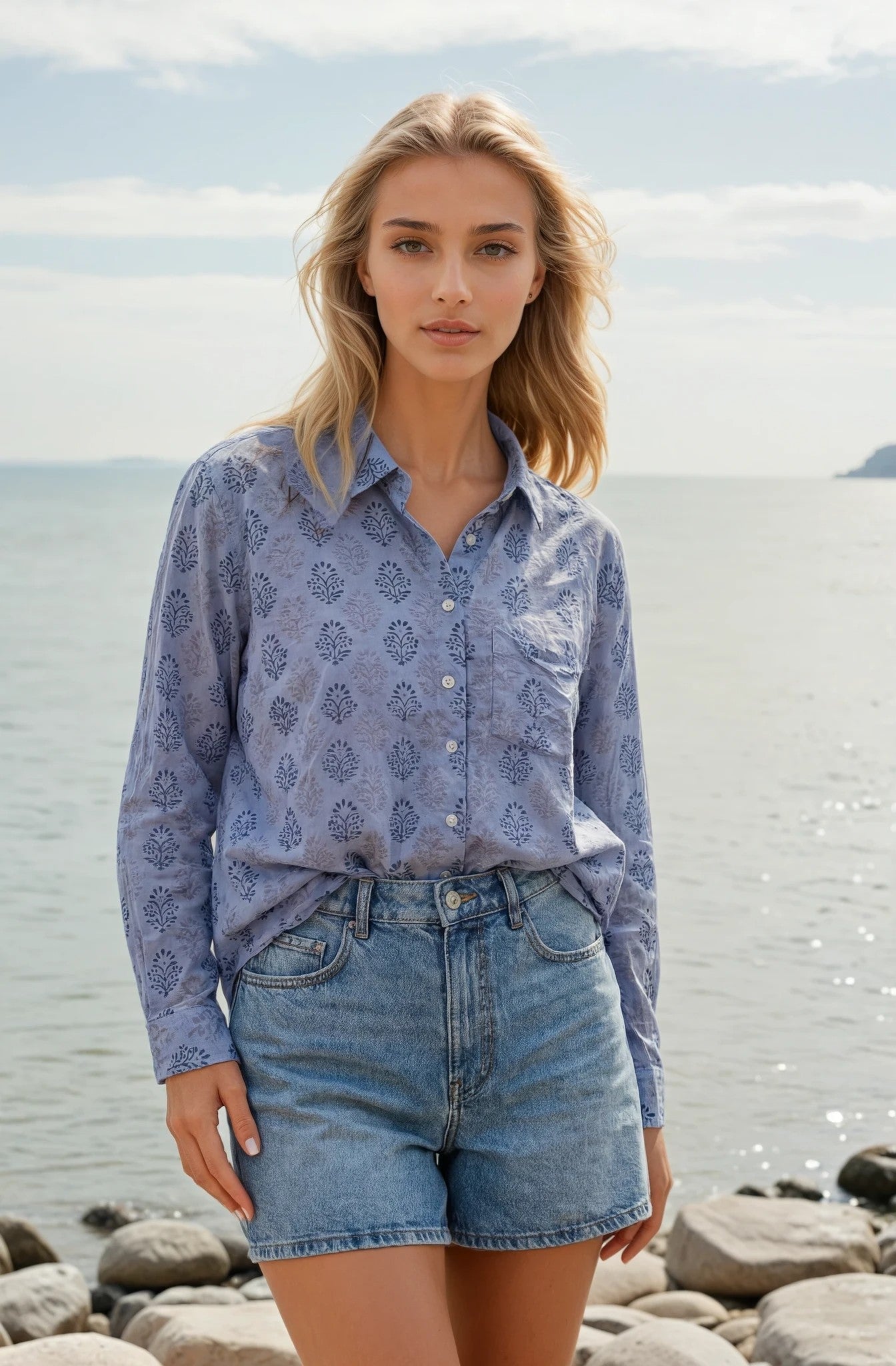Good Boyfriend Shirt - Hyacinth Overdye Cornflower Blue