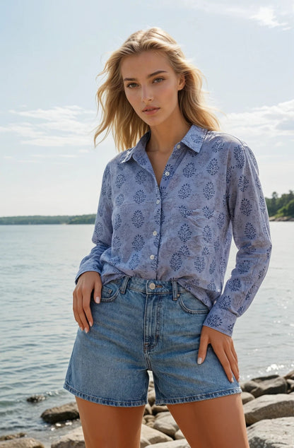 Good Boyfriend Shirt - Hyacinth Overdye Cornflower Blue