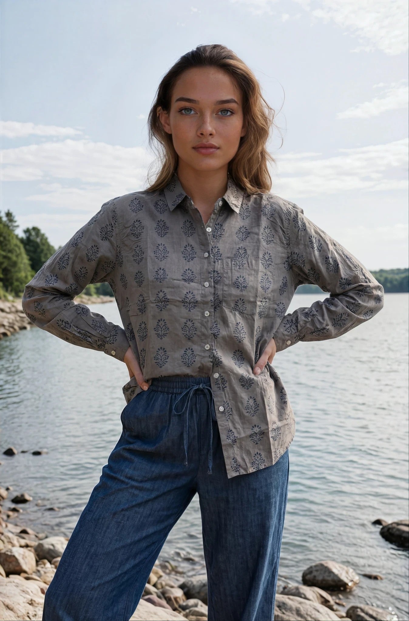 Good Boyfriend Shirt - Hyacinth Overdye Dove Grey