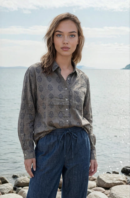 Good Boyfriend Shirt - Hyacinth Overdye Dove Grey