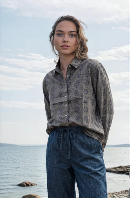 Good Boyfriend Shirt - Hyacinth Overdye Dove Grey