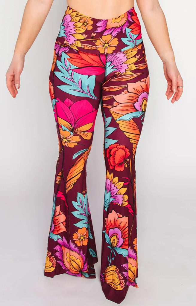 Indie Flow Printed Bell Bottoms by Yoga Democracy Yoga Democracy