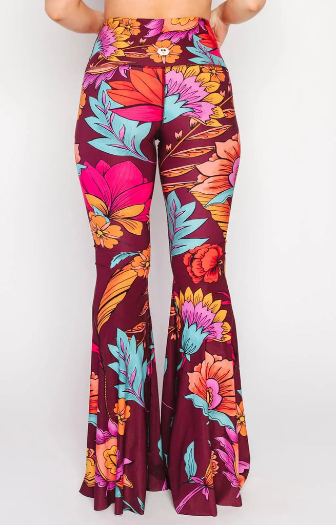 Indie Flow Printed Bell Bottoms by Yoga Democracy Yoga Democracy