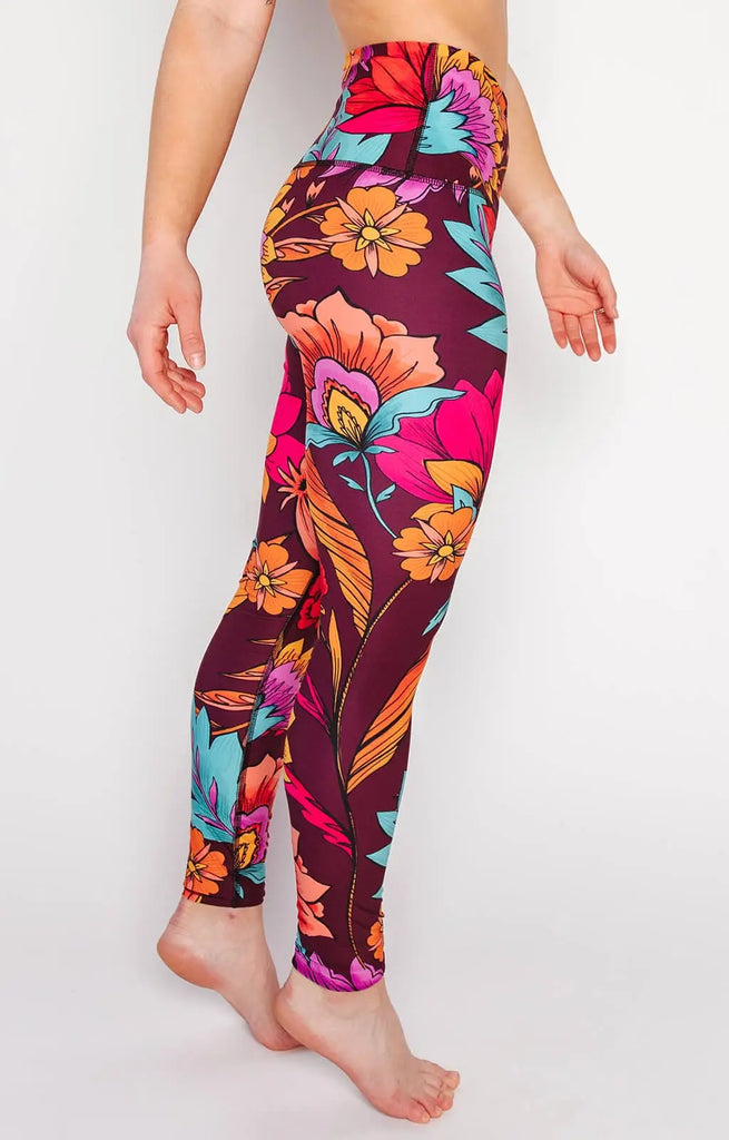 Indie Flow Printed Yoga Leggings by Yoga Democracy Yoga Democracy