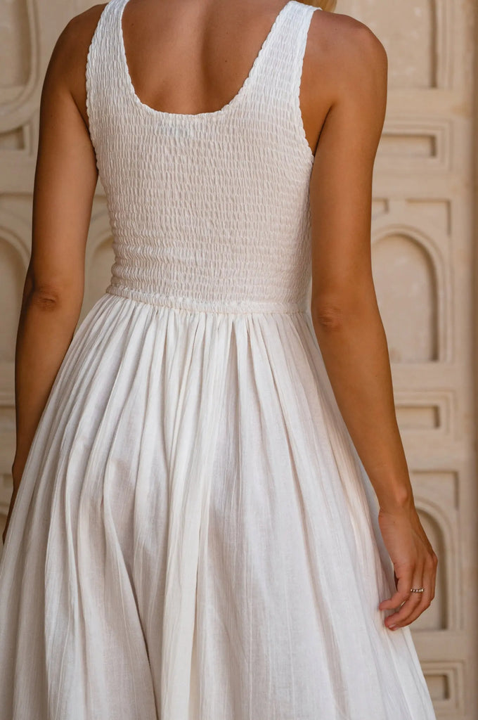 Indira Smocked Midi Dress by Bali Lane Bali Lane