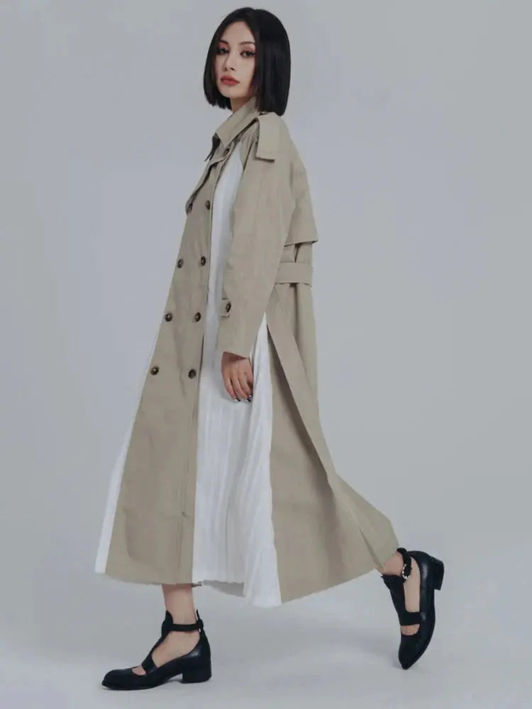 Inspectah Pleated Trench Coat by Marigold Shadows Marigold Shadows