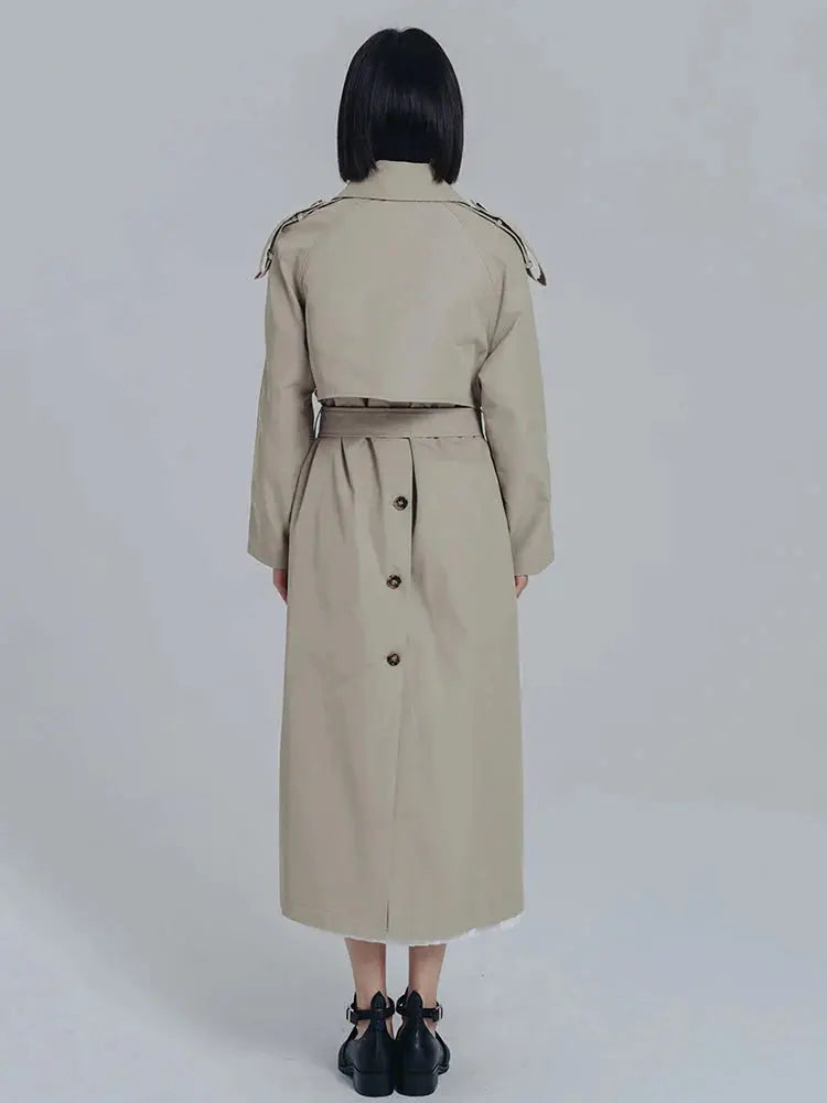 Inspectah Pleated Trench Coat by Marigold Shadows Marigold Shadows