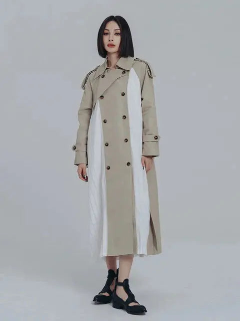 Inspectah Pleated Trench Coat by Marigold Shadows Marigold Shadows