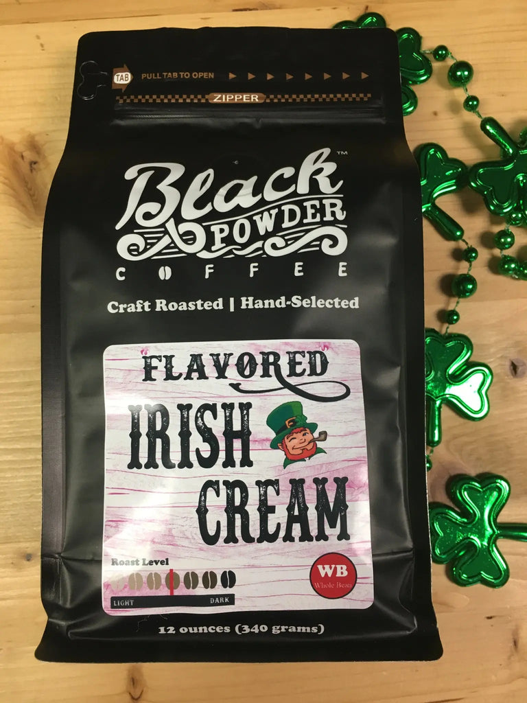 Irish Cream Flavored Coffee by Black Powder Coffee Black Powder Coffee