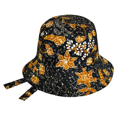 JASMINE Chinoiserie Batik Hat in Brown and Black