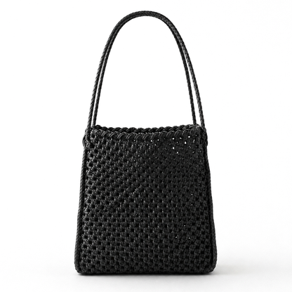 Julian Recycled Market Tote Bag in Black