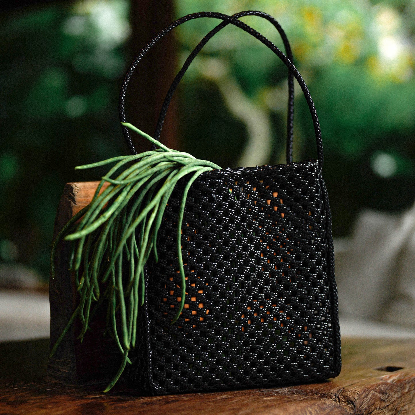 Julian Recycled Market Tote Bag in Black