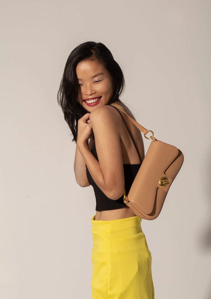 Jacqueline Leather Bag, Apricot by Bob Oré BOB ORE