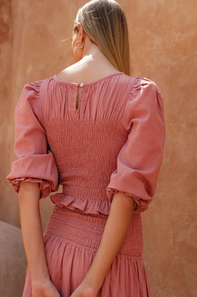 Jaffa Smocked Linen Top by Bali Lane Bali Lane