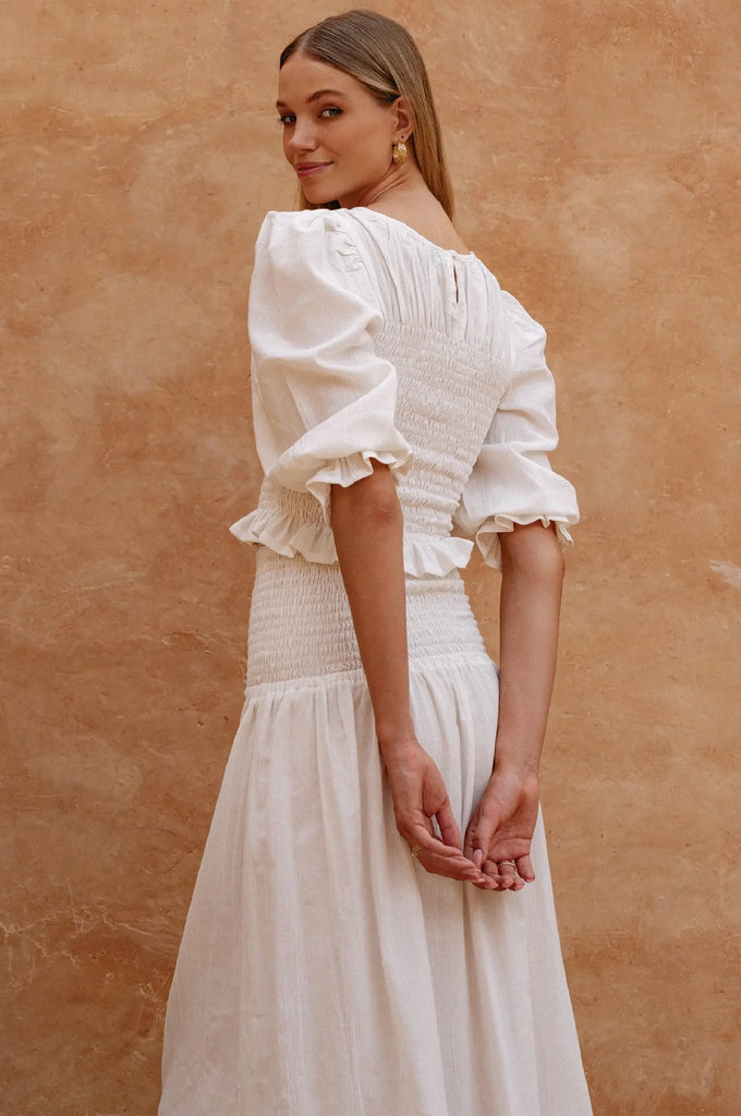 Jaffa Smocked Linen Top by Bali Lane Bali Lane