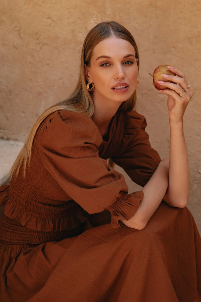 Jaffa Smocked Linen Top by Bali Lane Bali Lane