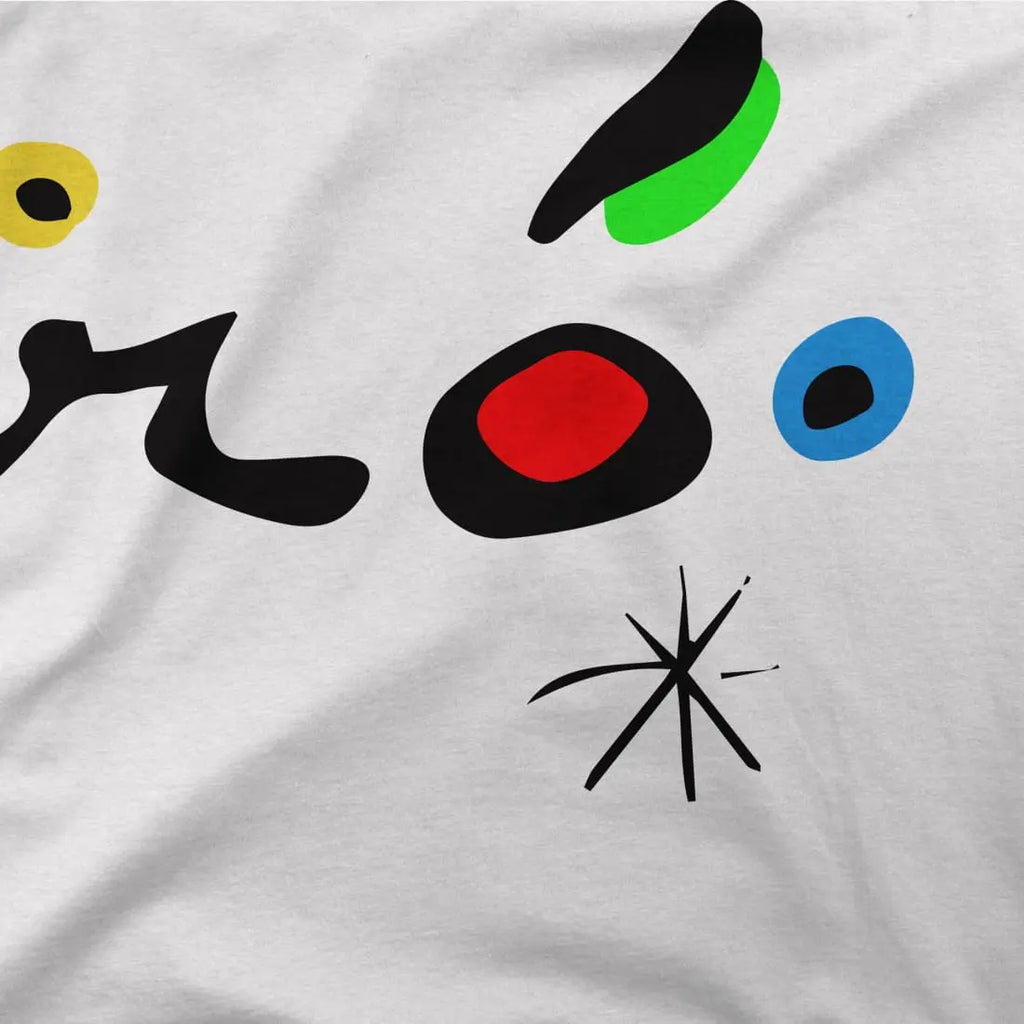 Joan Miro Colorful Signature Artwork T-Shirt by Art-O-Rama Shop ART-O-RAMA-SHOP