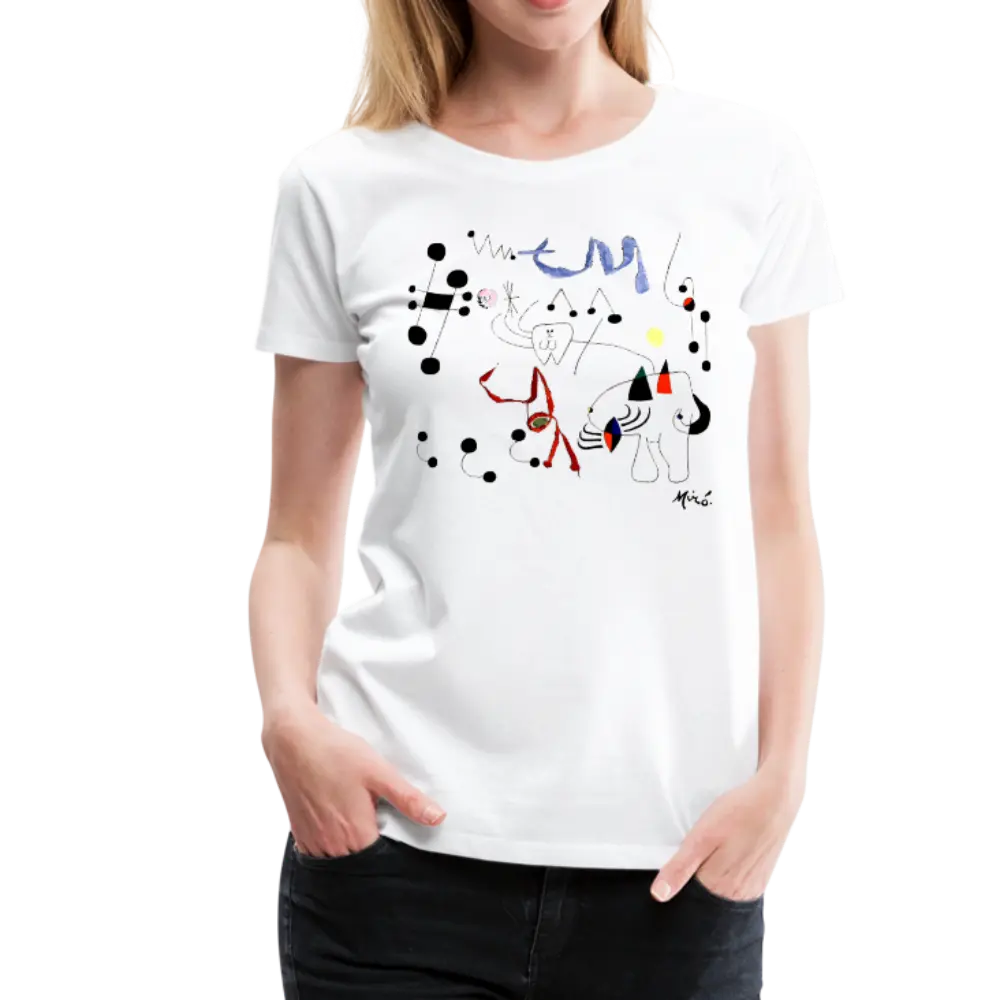 Joan Miro Woman Dreaming of Escape 1945 Artwork T-Shirt by Art-O-Rama Shop ART-O-RAMA-SHOP