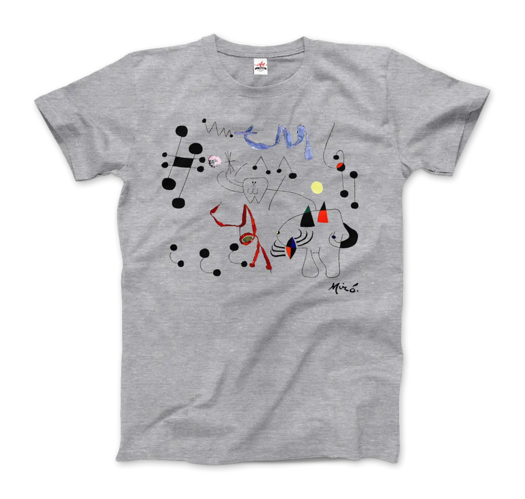 Joan Miro Woman Dreaming of Escape 1945 Artwork T-Shirt by Art-O-Rama Shop ART-O-RAMA-SHOP