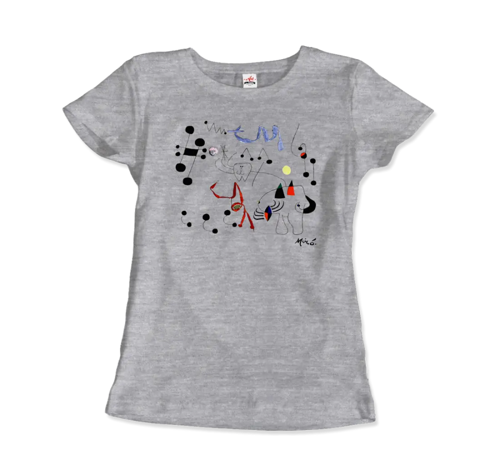Joan Miro Woman Dreaming of Escape 1945 Artwork T-Shirt by Art-O-Rama Shop ART-O-RAMA-SHOP