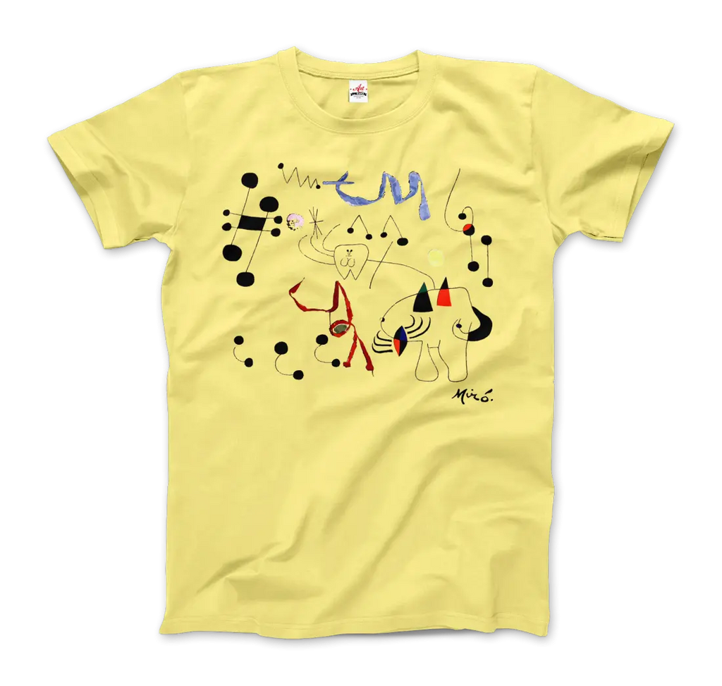 Joan Miro Woman Dreaming of Escape 1945 Artwork T-Shirt by Art-O-Rama Shop ART-O-RAMA-SHOP