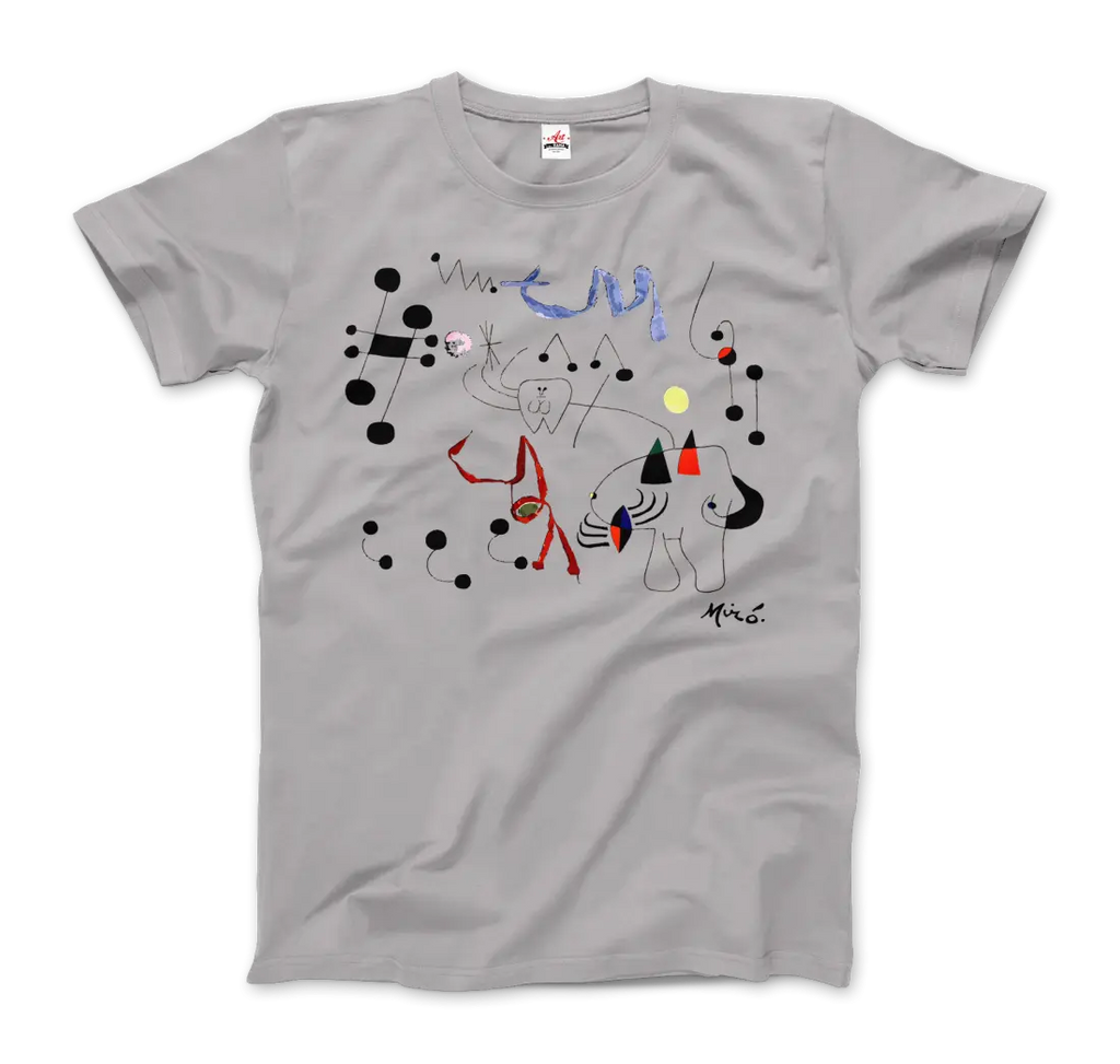 Joan Miro Woman Dreaming of Escape 1945 Artwork T-Shirt by Art-O-Rama Shop ART-O-RAMA-SHOP