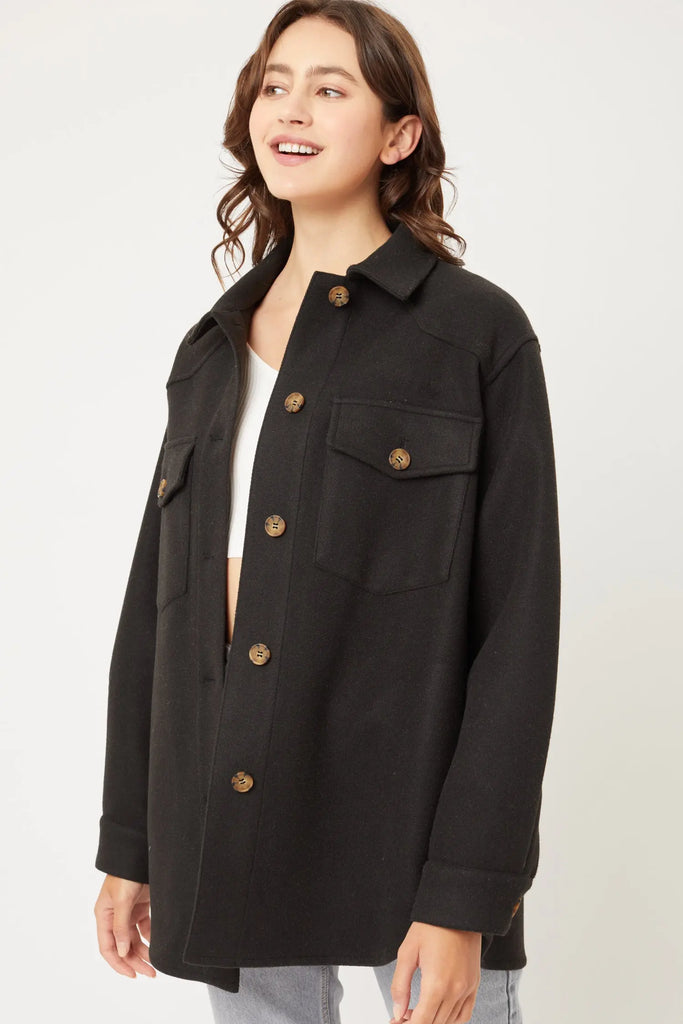 Jq Fleece Oversized Shacket by VYSN VYSN