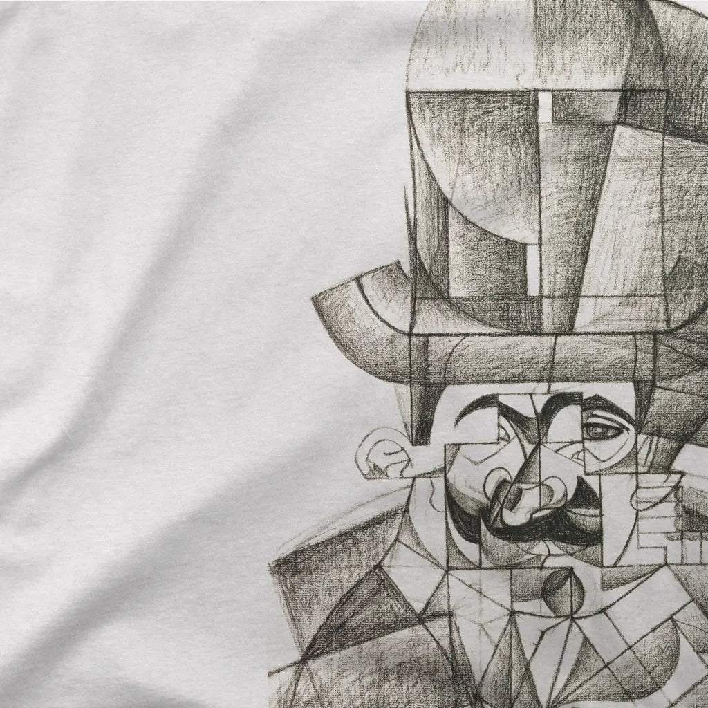 Juan Gris Man with Opera Hat 1912 Artwork T-Shirt by Art-O-Rama Shop ART-O-RAMA-SHOP
