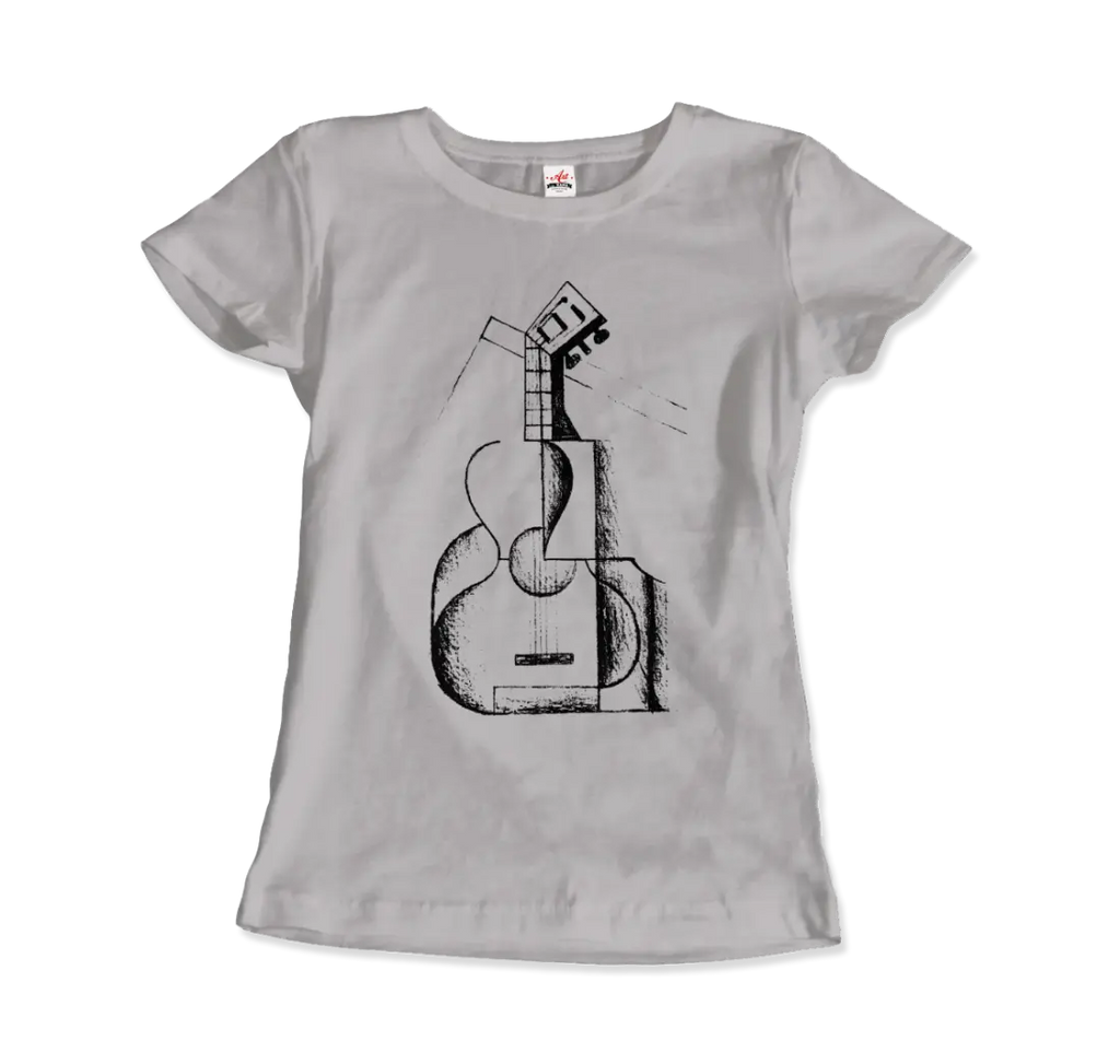 Juan Gris The Guitar 1912 Artwork T-Shirt by Art-O-Rama Shop ART-O-RAMA-SHOP
