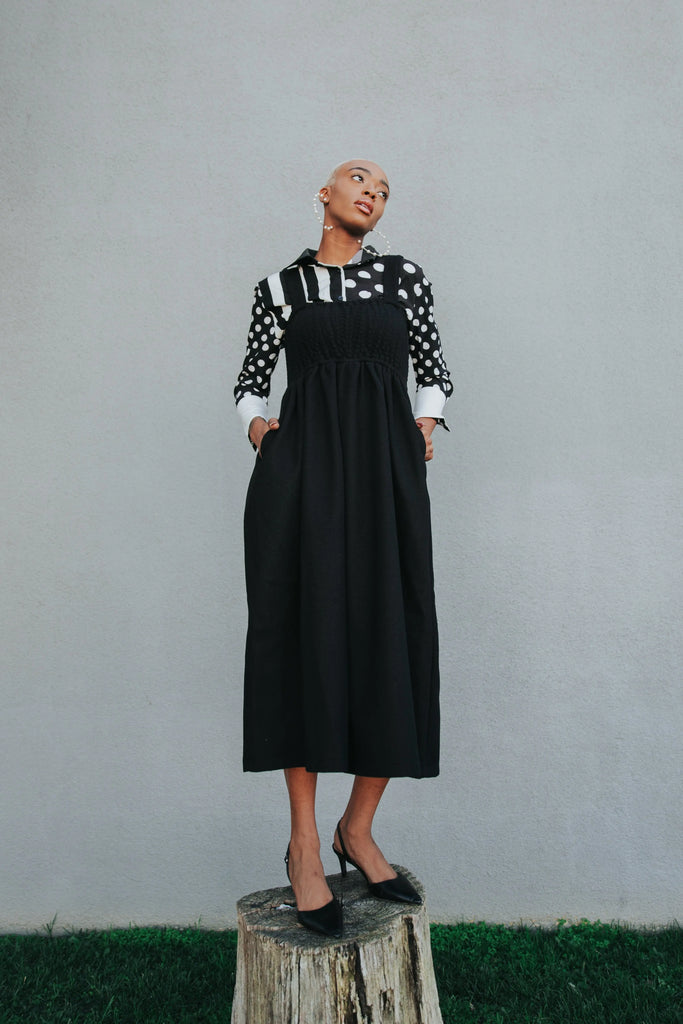 Jucee Wide Leg Overalls - Black by Marigold Shadows Marigold Shadows