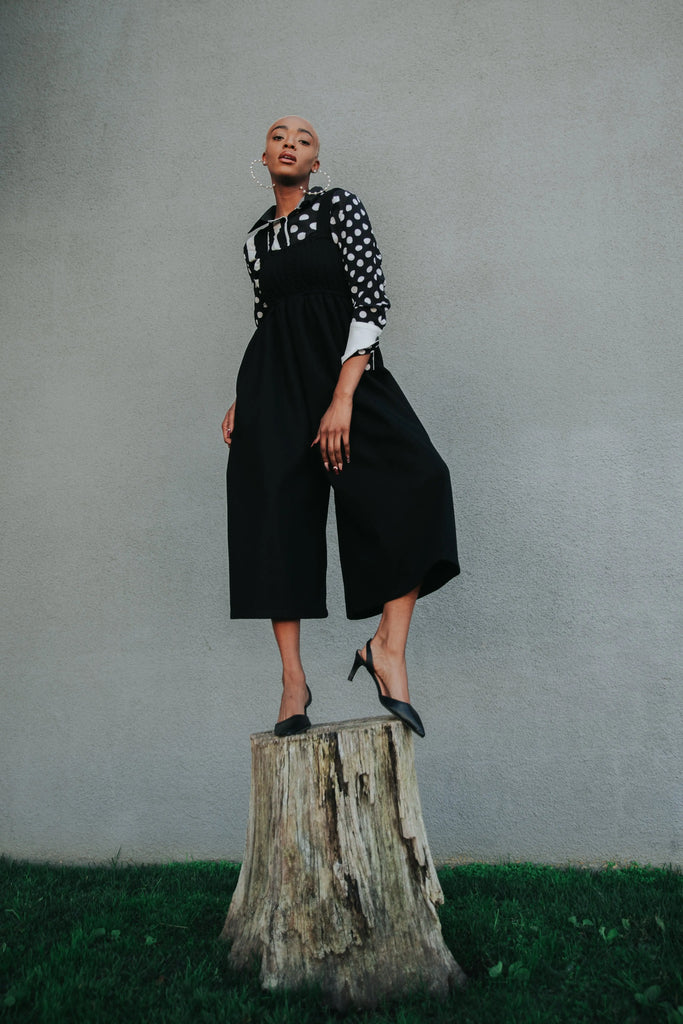 Jucee Wide Leg Overalls - Black by Marigold Shadows Marigold Shadows