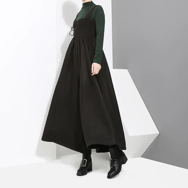 Jucee Wide Leg Overalls - Black by Marigold Shadows Marigold Shadows