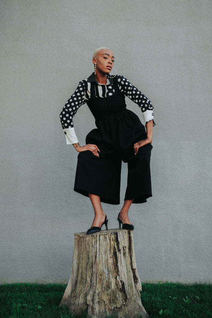 Jucee Wide Leg Overalls - Black by Marigold Shadows Marigold Shadows