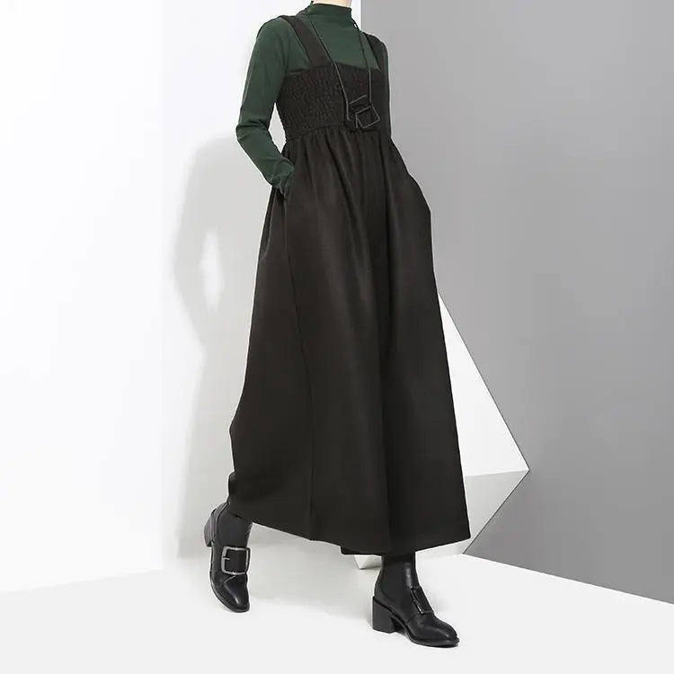 Jucee Wide Leg Overalls - Black by Marigold Shadows Marigold Shadows