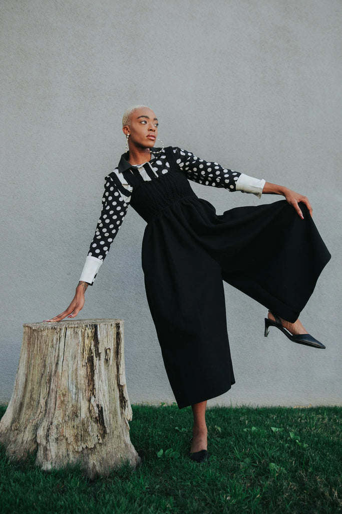 Jucee Wide Leg Overalls - Black by Marigold Shadows Marigold Shadows