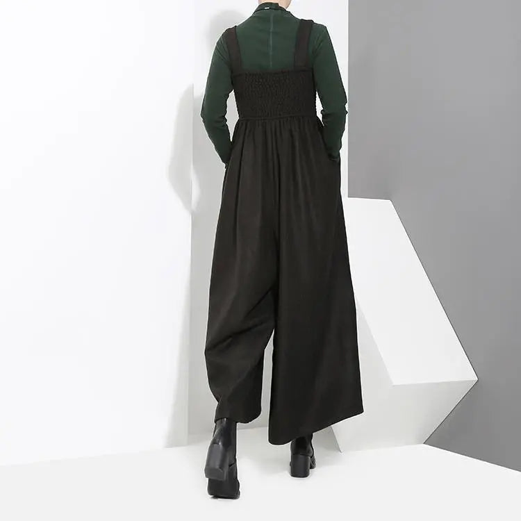 Jucee Wide Leg Overalls - Black by Marigold Shadows Marigold Shadows