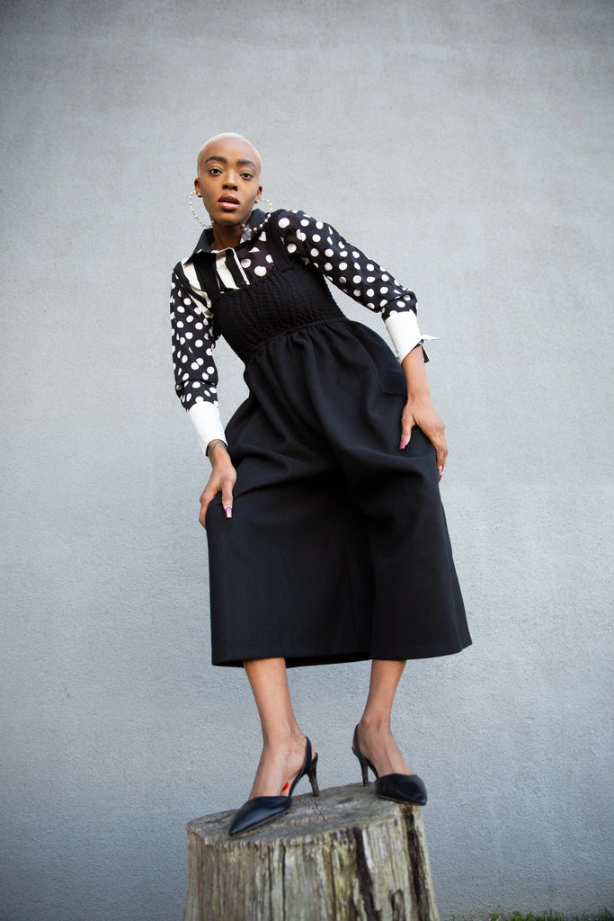 Jucee Wide Leg Overalls - Black by Marigold Shadows Marigold Shadows