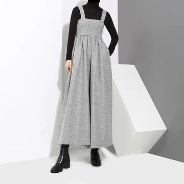 Jucee Wide Leg Overalls - Gray by Marigold Shadows Marigold Shadows