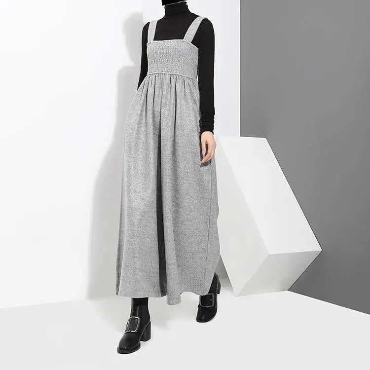 Jucee Wide Leg Overalls - Gray by Marigold Shadows Marigold Shadows