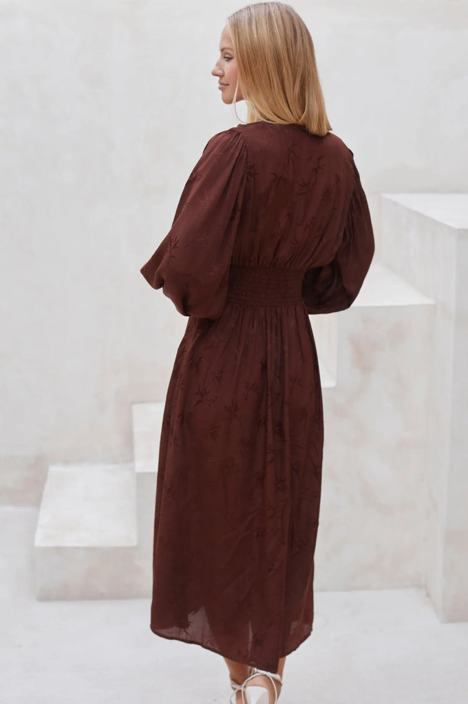 Juliette Pearl Buttons Midi Dress by Bali ELF - Ladiesse