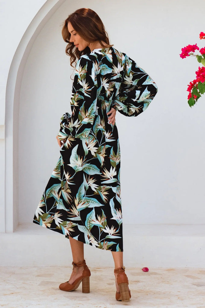 Juliette Pearl Buttons Midi Dress by Bali ELF Bali ELF